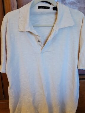 SQ Wear Men's 90's Distressed Polo Shirt - Casual Short Sleeve